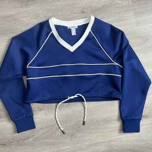 Forever 21 Gym Crop LongSleeve with Front Tie Women's Size XS